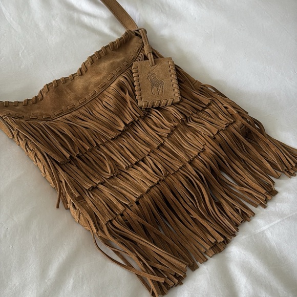 Ralph Lauren Suede Cross Body Fringe Bag - Picture 7 of 14